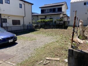 伐採・草刈り・千葉県・千葉市・花見川区・駐車場・草刈り・伐採・剪定（作業後）